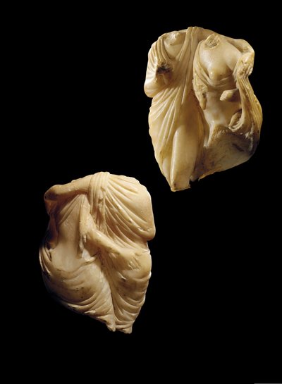 Una dyade greco-romana di Priapo che abbraccia una menade da Roman