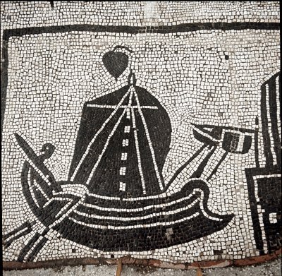 Una nave nel porto di Ostia da Roman
