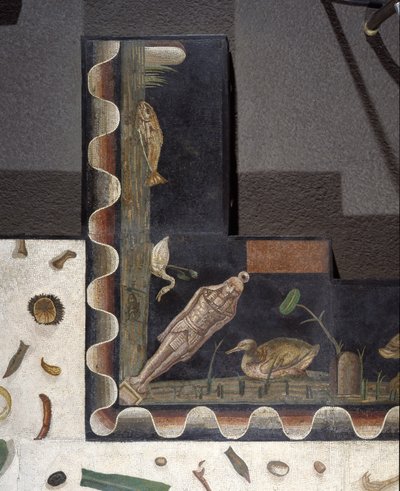 “Asarotos” (Pavimento non spazzato) Frammenti di mosaico firmati da Harakliton da Roma, II secolo d.C., Roma da Roman