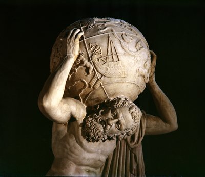 Atlante, copia di un originale greco ellenistico (dettaglio) da Roman