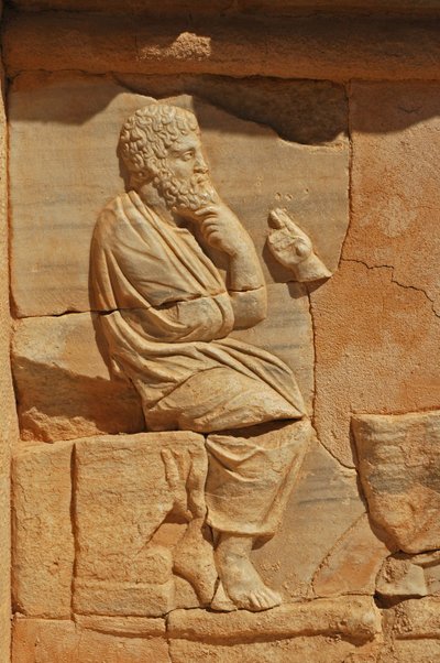 Bassorilievi sul Proscenio del teatro romano, Sabratha, Libia, II secolo d.C. da Roman