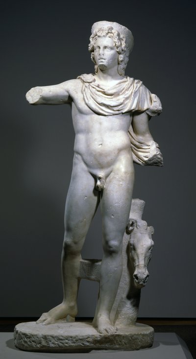 Dio o eroe celeste, fine II o inizio III secolo d.C. (marmo) da Roman