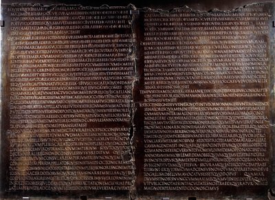 Tavola claudiana: discorso di Claudio da Roman