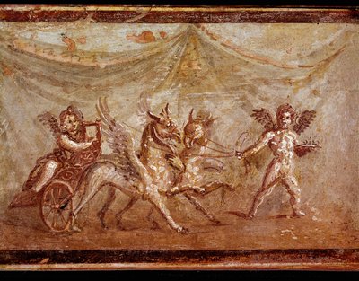 Cupidi che giocano con ippogrifi da Roman