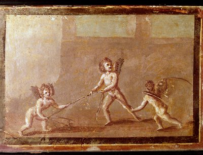Cupidi che giocano con una corda da Roman