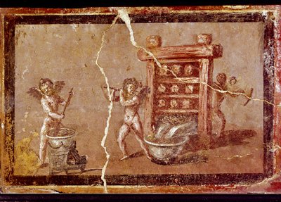 Cupidi al lavoro (affresco) da Roman