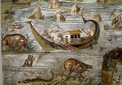 (dettaglio) del mosaico nilotico di Preneste (Palestrina) dal santuario della dea Fortuna Primigenia, 80 a.C. da Roman