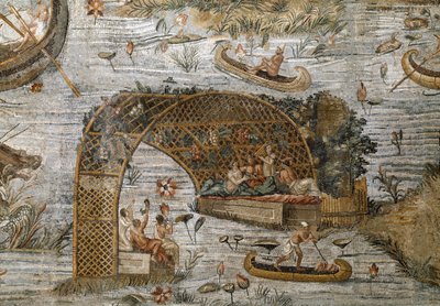 Dettaglio del mosaico nilotico di Preneste (Palestrina) dal santuario della dea Fortuna Primigenia, 80 a.C. da Roman