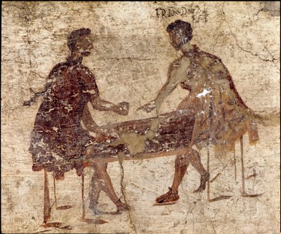 Giocatori di dadi (affresco) da Roman