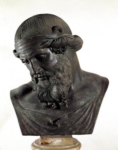 Dioniso (o Platone o sacerdote dionisiaco) (busto in bronzo) da Roman