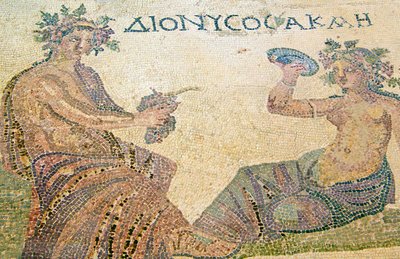 Dioniso consiglia la ninfa Akme, Casa di Dioniso, Paphos, Cipro da Roman