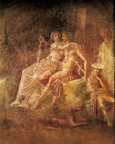 Affresco raffigurante Ares e Afrodite, Casa del Citarista, Pompei da Roman