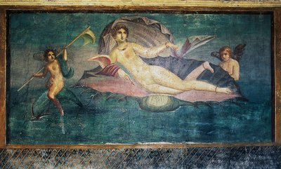 Affresco raffigurante Venere, Casa di Venere nella Conchiglia, Pompei (Lista del Patrimonio Mondiale dell