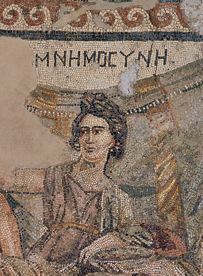 Simposio funerario, dalla necropoli di Antiochia, fine IV secolo d.C. (mosaico) (dettaglio) da Roman