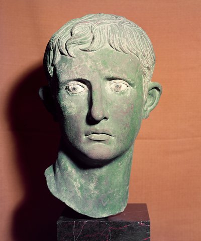 Testa da una statua a figura intera dell