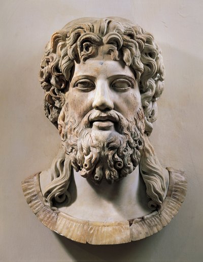 Testa di Asclepio o Zeus (marmo) da Roman