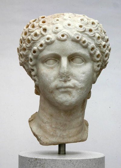 Testa di una donna, possibilmente Agrippina Minore, c.50 d.C. da Roman
