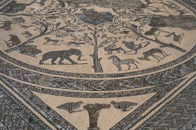 Casa di Orfeo, Orfeo circondato da animali selvatici (dettaglio) da Roman
