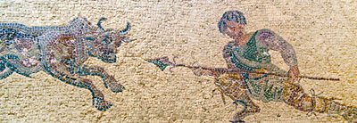Scena di Caccia, Casa di Dioniso, Paphos, Cipro da Roman