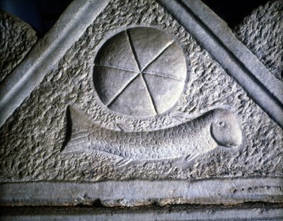 Ictus: pesce, simbolo cristiano. II secolo da Roman