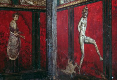 Riti di iniziazione del culto di Dioniso, affresco dalla Villa dei Misteri da Roman