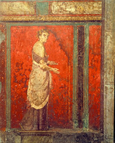 Riti di iniziazione del culto di Dioniso, affresco dalla Villa dei Misteri da Roman