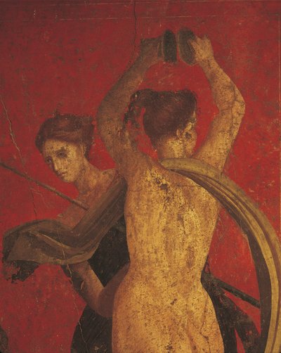 Riti di iniziazione del culto di Dioniso, affresco dalla Villa dei Misteri da Roman