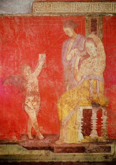 Riti di iniziazione del culto di Dioniso, affresco dalla Villa dei Misteri da Roman