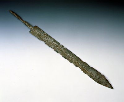 Spada legionaria o gladio, dal sito romano di Newstead, Melrose, 80-100 d.C. da Roman