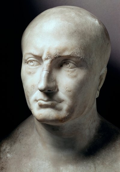 Testa in marmo di Publio Cornelio Scipione Africano, statista romano (235-183 a.C.) da Roman