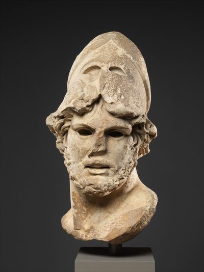 Testa di marmo di un generale greco da Roman