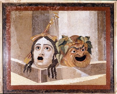 Maschera del Teatro Romano. Mosaico del II secolo d.C. Dalle Terme di Decio sull