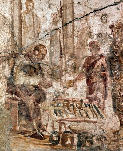 Mercante nel foro (affresco) da Roman