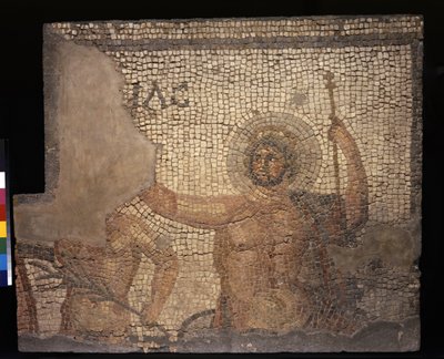 Mosaico dalla Casa di Menandro con Zeus, III - IV secolo da Roman