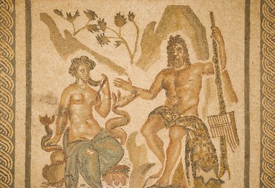 Mosaico di Polifemo e Galatea, dalla Sala dei Mosaici nell