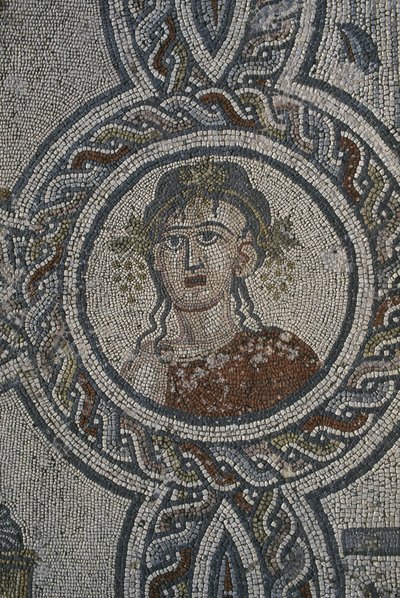 Mosaico delle Quattro Stagioni, Casa di Dioniso (dettaglio) da Roman
