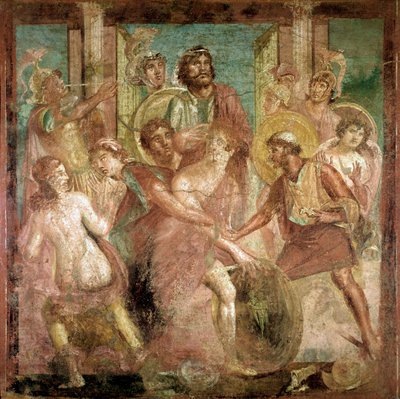 Ulisse trova Achille tra le figlie di Licomede (affresco, II secolo d.C.) da Roman