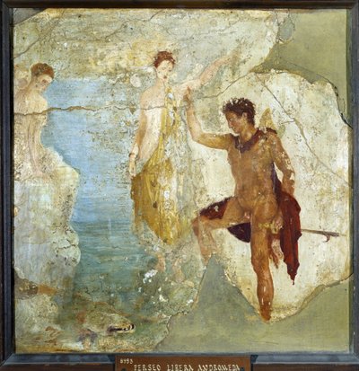 Perseo libera Andromeda (affresco) (dettaglio) da Roman