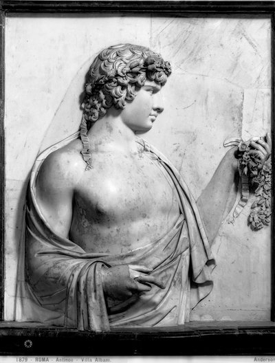 Rilievo che raffigura Antinoo, c.130 (marmo) da Roman