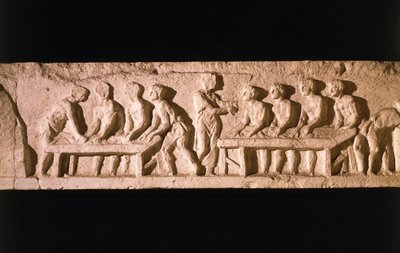Rilievo raffigurante panetteria, dalla tomba di Eurysaces il Fornaio, a Porta Maggiore, Roma, 50-20 a.C. da Roman