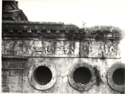 Rilievo dal fregio che raffigura il processo di panificazione, c.30 a.C. (dettaglio) da Roman