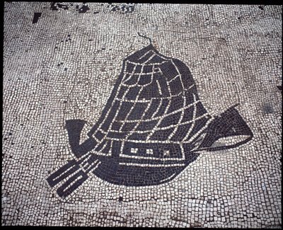 Arte romana: “Nave” Mosaico della Corporazione dei marinai, Piazza delle Corporazioni da Roman