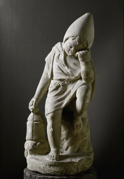Arte romana: Schiavo dormiente. Scultura del I secolo a.C. Roma, Museo Nazionale Romano da Roman