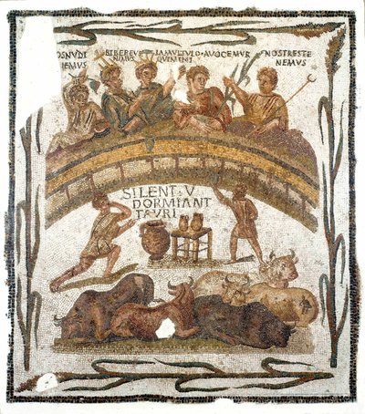 Antichità romana: scena di banchetto della confraternita dell