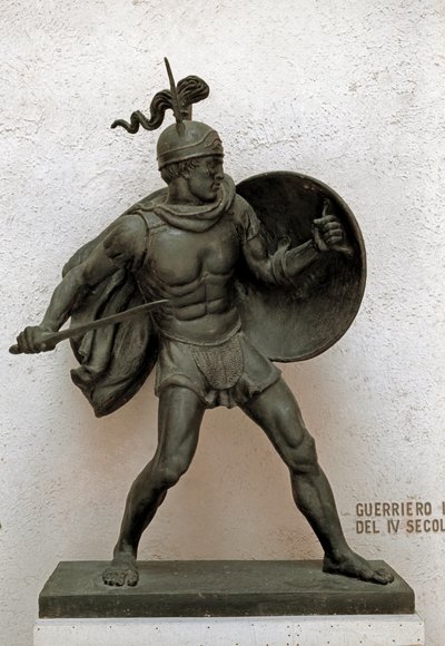 Statua in bronzo di guerriero romano. IV secolo a.C. Roma, Museo della Civiltà Romana da Roman