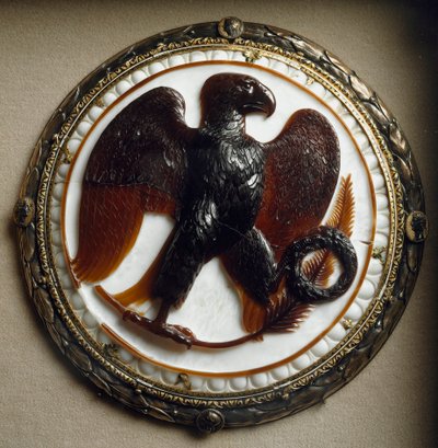Arte romana: cammeo decorato con un