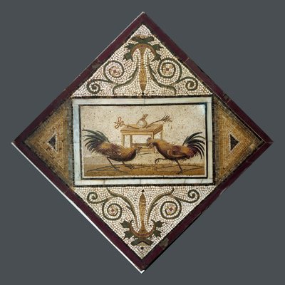 Arte romana: combattimento di galli da Roman