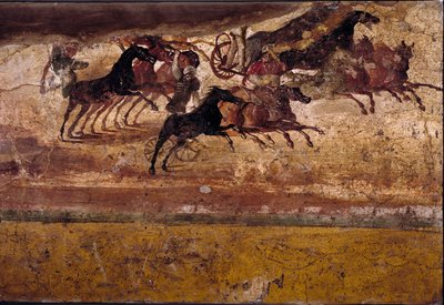 Arte romana: corsa di quadrighe da Roman