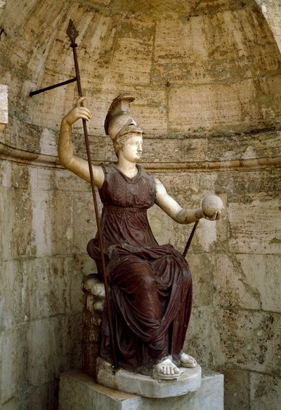 Arte romana: la dea Roma che solleva l