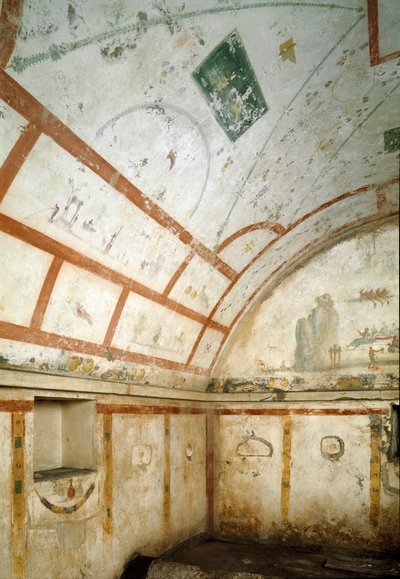 Arte romana: vista della tomba di Caivano da Roman